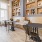 a living room with a wood floor