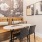 a room with a table and chairs